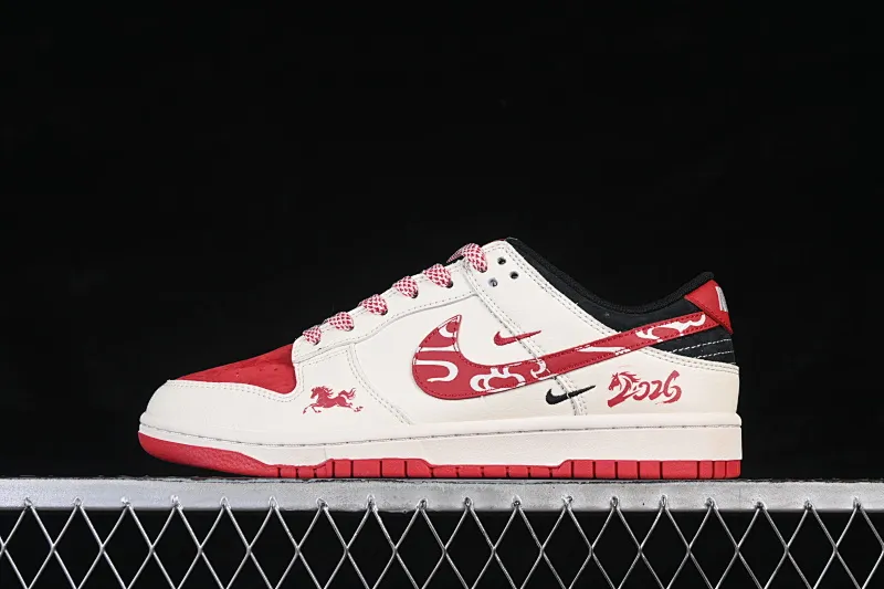 All categories Nk SB Dunk Series Nk SB Dunk Low High-end customized low-top sneakers Nike SB Dunk Low Limited Edition for the Year of the Horse Off-white High-end customized low-top casual sneakers FC1688-244